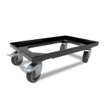 Axess industries plateau roulant porte - bacs 600 x 400 roues � freins en caoutchouc coloris noir
