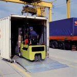 Axess industries pont de chargement acier / alu pour container 7300 kg long. 2320 mm larg. . . .
