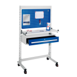 Axess industries poste de travail mobile equipement tiroir dim. lxpxh 1680 x 1070 x 400 mm