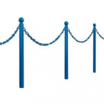 Axess industries potelet dcoratif  chanes dim. xh 76 x 1000 mm nbre d'anneaux 2 . . .