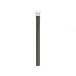 Axess industries potelet haute visibilit  pommeau blanc pommeaux boule dim. xh 76 x. . .