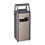 Axess industries poubelle d'ext�rieur anti - vandalisme avec cendrier int�gr� capacit� 25 l . . .