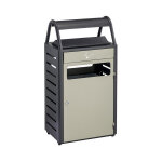Axess industries poubelle d'extrieur anti - vandalisme avec cendrier intgr volume 50 l . . .