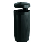 Axess industries poubelle d'extrieur ronde avec auvent