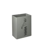 Axess industries poubelle murale ou sur poteau en acier galvanis type rectangulaire . . .