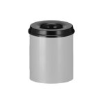 Axess industries poubelle de scurit construction acier volume 110 l coloris gris mtal