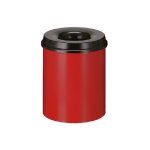 Axess industries poubelle de scurit construction acier volume 18 l coloris rouge