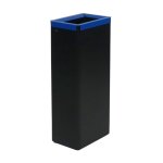 Axess industries poubelle de tri s�lectif en acier coloris couvercle bleu r�f. 18. 0475. 10