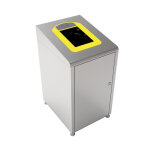 Axess industries poubelle de tri slectif en inox coloris jaune