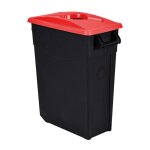 Axess industries poubelle de tri s�lectif mobile capacit� 65 l coloris rouge