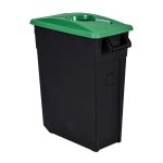 Axess industries poubelle de tri s�lectif mobile capacit� 65 l coloris vert
