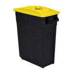 Axess industries poubelle de tri slectif mobile volume 65 l coloris jaune