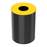 Axess industries poubelle de tri slectif petit volume volume 30 l coloris jaune