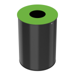 Axess industries poubelle de tri slectif petit volume volume 30 l coloris vert