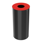 Axess industries poubelle de tri s�lectif petit volume volume 50 l coloris rouge