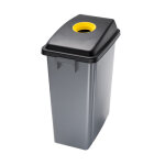 Axess industries poubelle de tri s�lectif en plastique mod�le cercle jaune