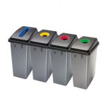 Axess industries poubelle de tri slectif en plastique modle kit 4 poubelles