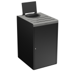 Axess industries poubelle de tri s�lectif pour la restauration coloris gris r�f. 10. 9532. 04