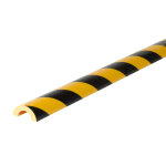 Axess industries profil antichoc arc de cercle coloris jaune / noir long. 1 m