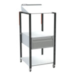 Axess industries pupitre d'atelier inclinable sur roulettes modle 1 bloc 1 tiroir