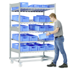 Axess industries rack mobile avec rails  galets
