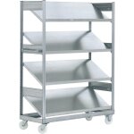 Axess industries rack mobile � tablettes inclin�es de 30 � version sans bacs