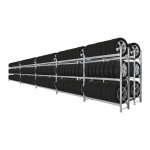 Axess industries rack � pneus charges lourdes - double face module d�part long. utile 2100. . .