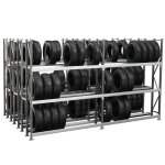 Axess industries rack � pneus vl - quadruple profondeur module suivant long. 1500 mm