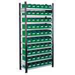 Axess industries rayonnage avec 60 bacs  bec de 5 litres module suivant coloris bleu. . .