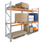 Axess industries rayonnage  palettes h3000 - lisses oranges module dpart long. utile. . .