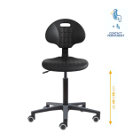 Axess industries si�ge d'atelier m�canisme contact permanent pi�tement roulettes. . .