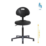Axess industries si�ge d'atelier polyur�thane standard pi�tement patins haut. r�glable. . .