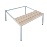 Axess industries socle banc avec trois lattes en bois pour 1 colonne l 400 mm