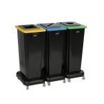Axess industries station de tri s�lectif 60 et 80 l volume 2x80 l sur roulettes oui