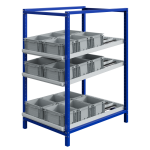 Axess industries stockeur dynamique fixe  galets nbre de rails 4 rails par nappe nbre de. . .