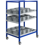 Axess industries stockeur dynamique mobile  galets nbre de rails 4 rails par nappe nbre. . .