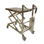 Axess industries table �l�vatrice �lectrique en inox charge 100 kg mati�re plateau inox