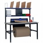 Axess industries table d'emballage basique avec drouleur