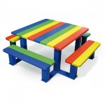 Axess industries table de pique - nique avec banquettes intgres pour enfants modle maternelle