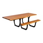 Axess industries table de pique - nique avec banquettes intgres modle pmr