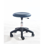 Axess industries tabouret d'adulte avec une large assise coloris pitement noir coloris bleu
