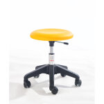 Axess industries tabouret d'adulte avec une large assise coloris pitement noir coloris jaune