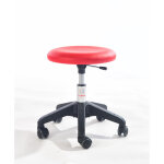 Axess industries tabouret d'adulte avec une large assise coloris pitement noir coloris rouge