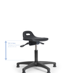 Axess industries tabouret � assise inclinable pi�tement roulettes auto - bloquantes haut. . . .