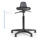 Axess industries tabouret  assise inclinable pitement roulettes auto - bloquantes haut. . . .