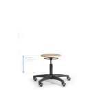 Axess industries tabourets en bois pitement patins haut. rglable assise 550  800 mm . . .