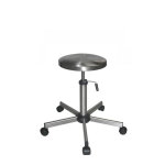 Axess industries tabouret tout inox pi�tement patins haut. r�glable assise 470 � 620 mm