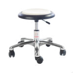 Axess industries tabouret pour le personnel encadrant coloris blanc coloris pitement chrom