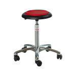 Axess industries tabouret pour le personnel encadrant coloris rouge coloris pitement chrom