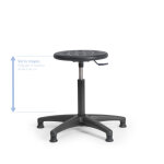 Axess industries tabouret en polypropylne pitement patins haut. rglable assise 430 . . .